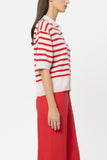Preppy Reds Stripe Cashmere Polo<span>138735<span>
