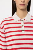 Preppy Reds Stripe Cashmere Polo<span>138735<span>