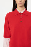 Preppy Reds Red Cashmere Polo <span>138764<span>