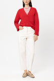 Preppy Reds Red Knit Cardigan <span>438040<span