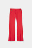 Preppy Reds Red Cotton Trouser With Button Detail <span>638876<span>