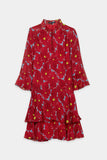 Preppy Reds Print Dress <span>738634<span>