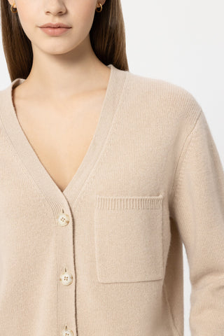 Luxury Ease Latte Coloured Cashmere Cardigan <span>438040<span>
