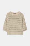 Spring Vibes Sand Crochet Sweater <span>138782<span>