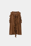 Desert Vibes Teracotta Frill Sleeveless Top <span>338367<span>