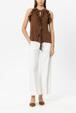 Desert Vibes Teracotta Frill Sleeveless Top <span>338367<span>