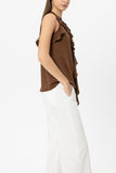 Desert Vibes Teracotta Frill Sleeveless Top <span>338367<span>