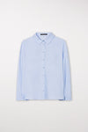 Grey Evolution Light Blue Cotton Oversized Shirt <span>208480<span>