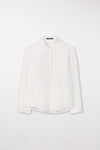 Urban Attraction Ivory Silk Blouse With Single Breast Pocket <span>208434<span>