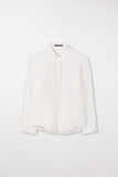 Urban Attraction Ivory Silk Blouse With Single Breast Pocket <span>208434<span>