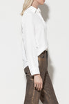 Urban Attraction Ivory Silk Blouse With Single Breast Pocket <span>208434<span>