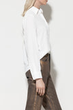 Urban Attraction Ivory Silk Blouse With Single Breast Pocket <span>208434<span>