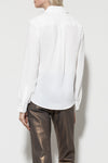 Urban Attraction Ivory Silk Blouse With Single Breast Pocket <span>208434<span>