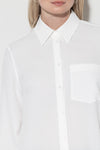 Urban Attraction Ivory Silk Blouse With Single Breast Pocket <span>208434<span>