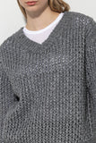 Grey Evolution Open Chunky Knit Lurex Sweater <span>108524<span>