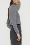 Grey Evolution Wool/Silk Fine Knit Poloneck Sweater <span>108579<span>