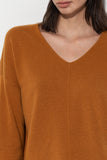 Autumn Vibes Amber Cashmere Blend V Neck Sweater <span>108547<span>