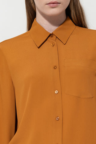 Autumn Vibes Silk Blend Relaxed Shirt <span>208434<span>