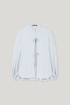 Mineral Vibes Light Blue Silk Tie Long Sleeve Blouse <span>228599<span>