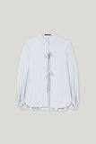 Mineral Vibes Light Blue Silk Tie Long Sleeve Blouse <span>228599<span>