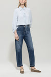 Mineral Vibes Light Blue Silk Tie Long Sleeve Blouse <span>228599<span>