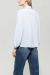 Mineral Vibes Light Blue Silk Tie Long Sleeve Blouse <span>228599<span>
