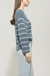 Mineral Vibes Air Force Blue Stripe Long Sleeve Sweater <span>128694<span>