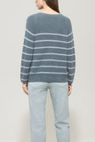 Mineral Vibes Air Force Blue Stripe Long Sleeve Sweater <span>128694<span>