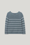 Mineral Vibes Air Force Blue Stripe Long Sleeve Sweater <span>128694<span>