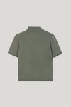 Mineral Vibes Loden Green Knit Short Sleeve Polo Sweater <span>128654<span>