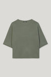 Mineral Vibes Loden Green Short Sleeve Cashmere Sweater <span>128666<span>