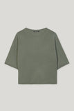 Mineral Vibes Loden Green Short Sleeve Cashmere Sweater <span>128666<span>
