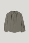 Mineral Vibes Loden Green Chiffon Long Sleeve Blouse <span>228585<span>