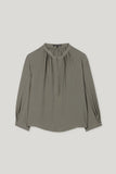 Mineral Vibes Loden Green Chiffon Long Sleeve Blouse <span>228585<span>