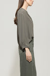 Mineral Vibes Loden Green Chiffon Long Sleeve Blouse <span>228585<span>