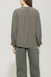Mineral Vibes Loden Green Chiffon Long Sleeve Blouse <span>228585<span>