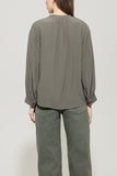 Mineral Vibes Loden Green Chiffon Long Sleeve Blouse <span>228585<span>