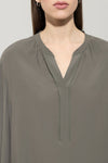 Mineral Vibes Loden Green Chiffon Long Sleeve Blouse <span>228585<span>