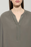 Mineral Vibes Loden Green Chiffon Long Sleeve Blouse <span>228585<span>
