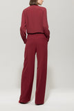 Cozy Glam Cranberry Pleat Front Trousers <span>628839<span>