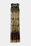 Urban Greens Print Sleeveless Maxi Dress <span>748711<span>