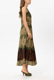 Urban Greens Print Sleeveless Maxi Dress <span>748711<span>