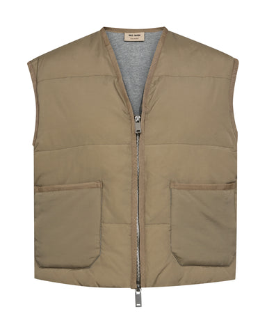 Taupe Down Vest <span>171750<span>