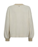 Cream V-Neck Knit Sweater