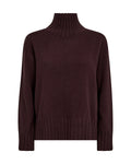 Green Funnel Neck Knit Sweater