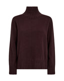Green Funnel Neck Knit Sweater