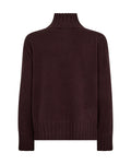 Green Funnel Neck Knit Sweater