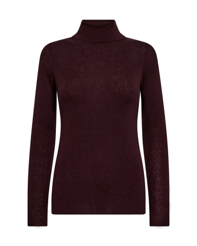 Burgundy Fine Polo Neck <span>165910<span>
