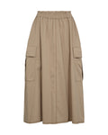 Tan Aline Midi Length Pull On Skirt <span>171310<span>