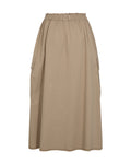 Tan Aline Midi Length Pull On Skirt <span>171310<span>